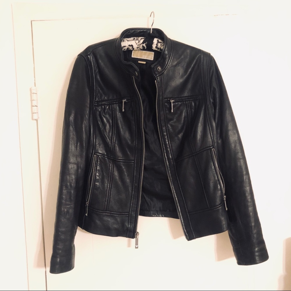 🔥🔥 SALE | Black Michael Kors Leather Jacket